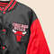 Basketballinspired Bulls satin jacket for men varsity cut with embroidered team logo