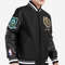 Basketball varsity jacket in black wool with detailed Celtics logos and classic fit