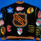 Collegestyle NHL letterman jacket honoring six founding teams