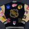 Heritagestyle hockey letterman jacket featuring six team logos