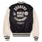 Los Angeles Dodgers letterman jacket in black and white satin classic unisex varsity bomber