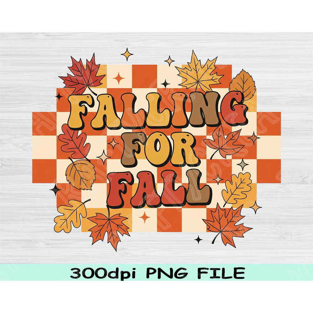 Falling For Fall PNG Autumn Quote PNG Fall Sublimation Design Cozy Autumn Clipart Pumpkin Spice PNG