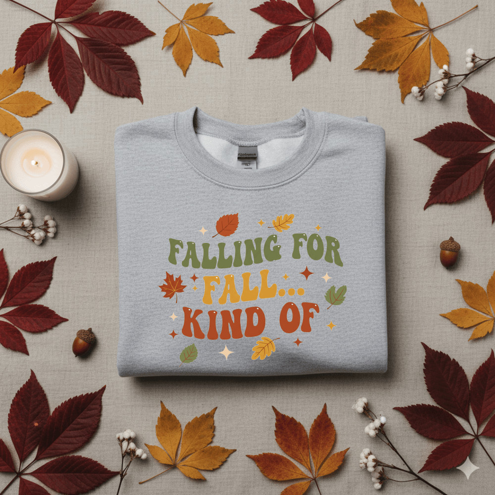 Falling For Fall Kinda Of PNG Funny Autumn Quote PNG Fall Sublimation Design Cozy Coffee Clipart Fa