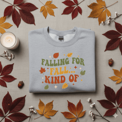 falling for fall kinda of png, funny autumn quote png, fall sublimation design, cozy coffee clipart, fall png for shirts