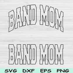 band mom svg dxf cut files, band mom png, band mama svg files for cricut, band svg, school svg wave block text sub