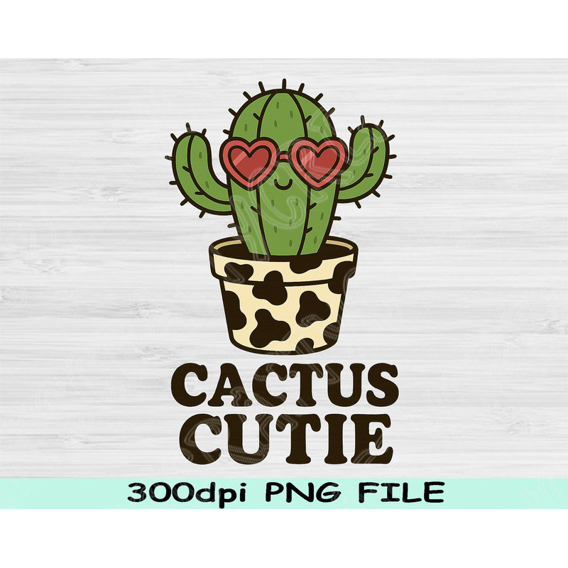 Cactus Cutie Png Western Boho Sublimation Design Desert Aesthetic Png Cowgirl Shirt Clipart Cute De 0