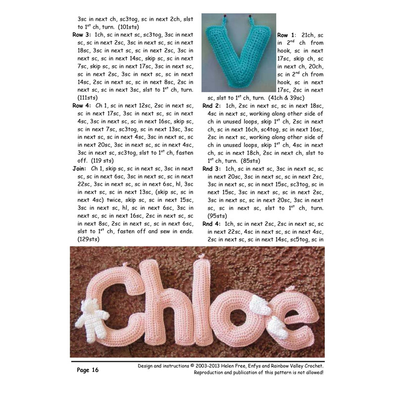 Alphabet Pattern Crochet Letters Crochet Amigurumi Pattern PDF Digital Instant Download 2