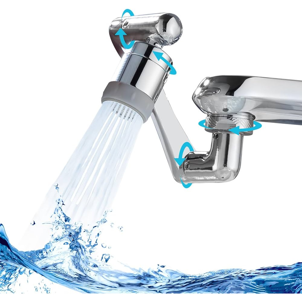FaucetFlex Swivel Robotic Arm Bathroom Faucet Extender 2