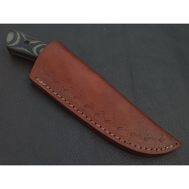 8 CUSTOM HAND MADE DAMASCUS STEEL SKINNER KNIFE G10 HANDLE WITH SHEATH M215 2