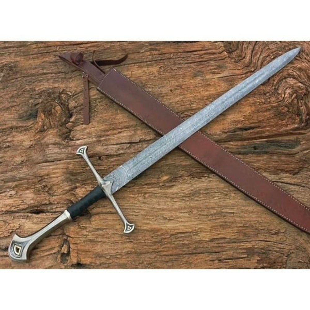 HAND Forged Damascus Steel Viking Sword Best Quality Battle Ready Sword Gift For Him 0