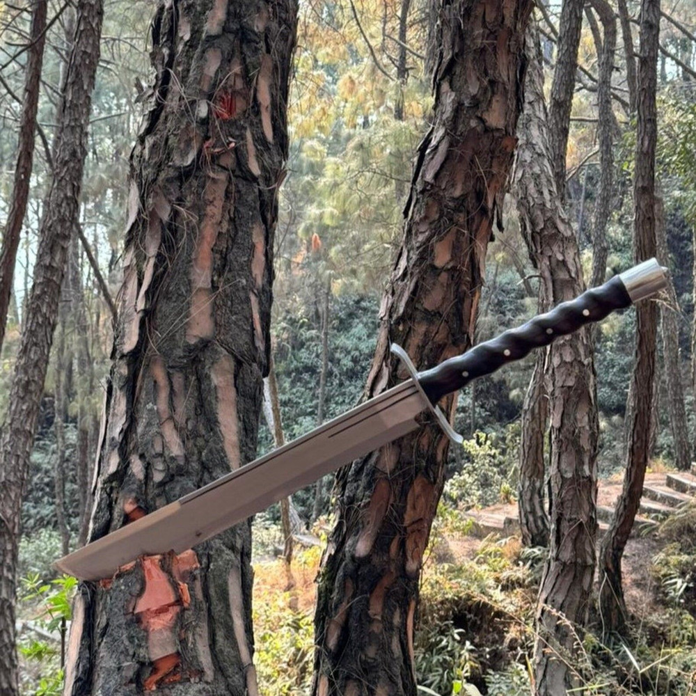 21 Inches Blade Hand Forged Full Tang Viking Sword Survival Sword Balanced Water Tempered Sharpen K 1