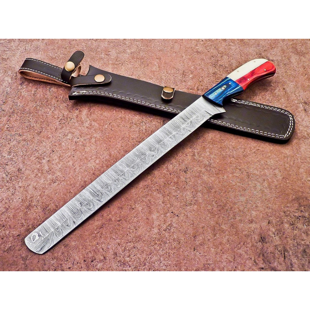 CUSTOM HANDMADE DAMASCUS STEEL BLADE PROFESSIONAL BREAD KNIFE KITCHEN KNIFE 401 0