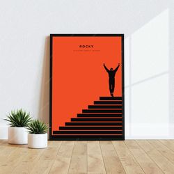 rock - movie poster, digital download, minimalist movie poster, wall art print, printable wall art, film poster, minimal