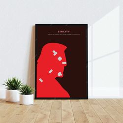 sin city - movie poster, digital download, minimalist movie poster, wall art print, printable wall art, film poster