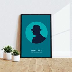 chinatown - movie poster, digital download, minimalist movie poster, wall art print, printable wall art, film poster