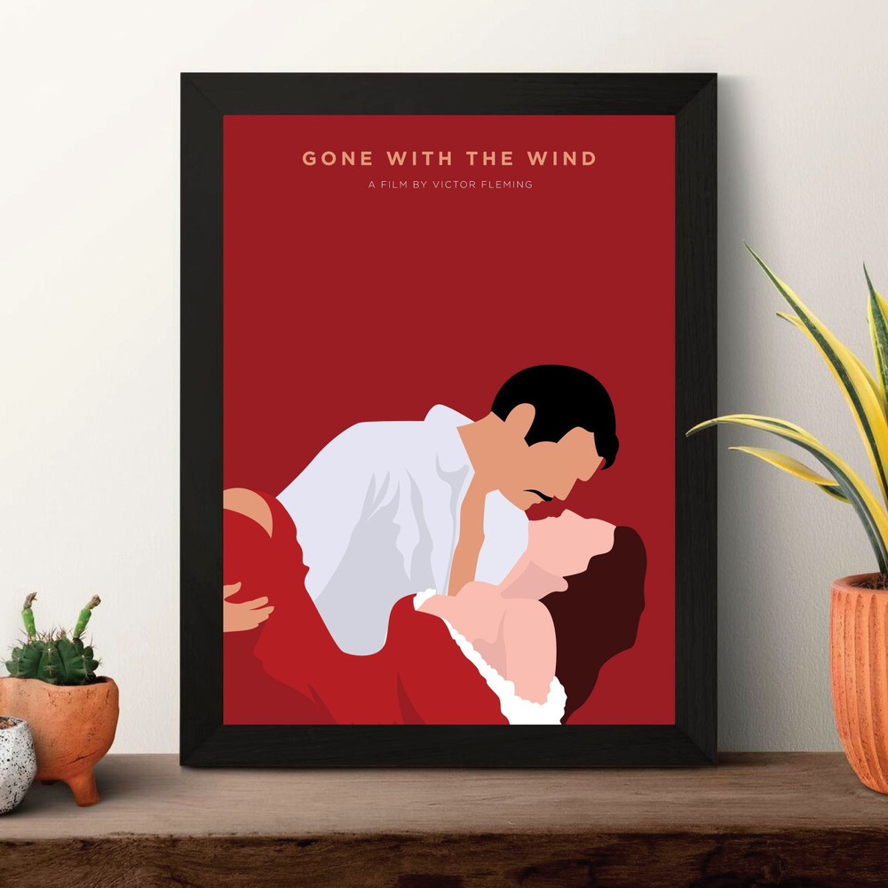 Gone With The Wind Movie PosterDigital DownloadMinimalist Movie PosterWall Art Print Printable Wall 1