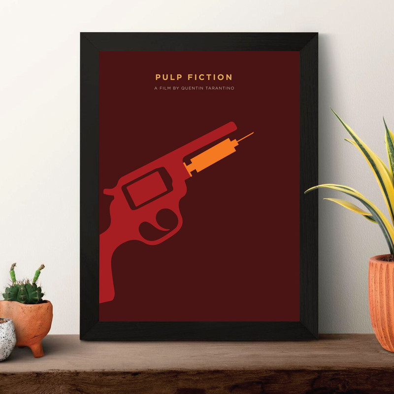 Pulp Fiction  Movie Poster Digital Download Minimalist Movie Poster Wall Art Print Printable Wall A 1