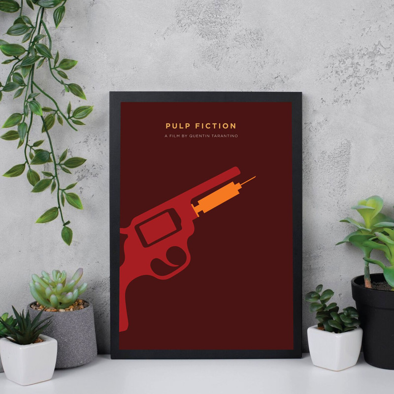 Pulp Fiction  Movie Poster Digital Download Minimalist Movie Poster Wall Art Print Printable Wall A 2