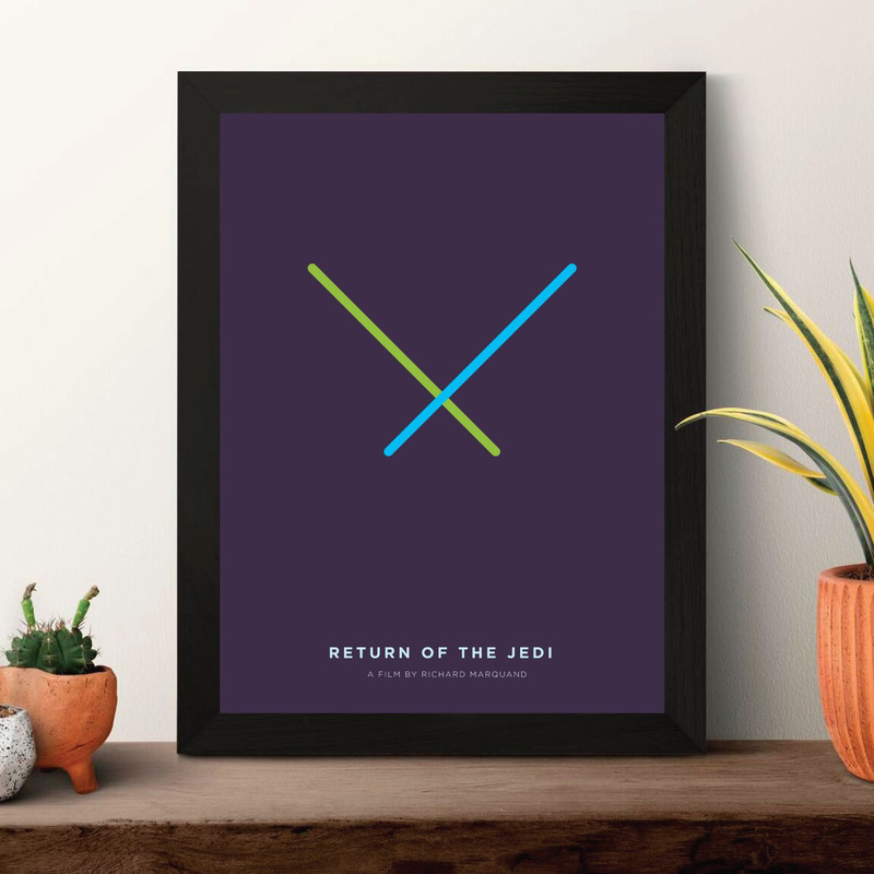 Return Of The Jedi  Movie Poster Digital Download Minimalist Movie PosterWall Art Print Printable W 1