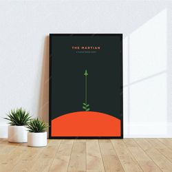 the martian - movie poster, digital download, minimalist movie poster, wall art print, printable wall art, film poster,