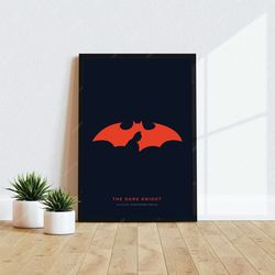 the dark knight - movie poster, digital download, minimalist movie poster, wall art print, printable wall art, film post