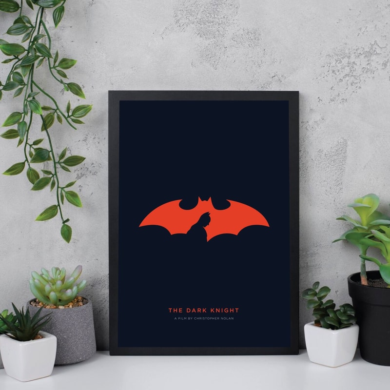 The Dark Knight Movie Poster Digital Download Minimalist Movie Poster Wall Art Print Printable Wal 2