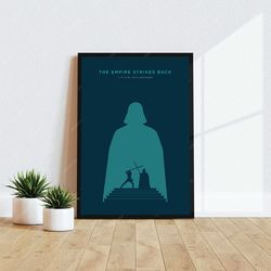 star wars the empire strikes back - movie poster,minimalist movie poster, wall art print, printable wall art, poster