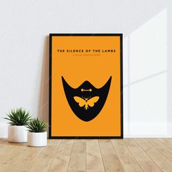 the silence of lambs - movie poster,digital download,minimalist movie poster,wall art print, printable wall art