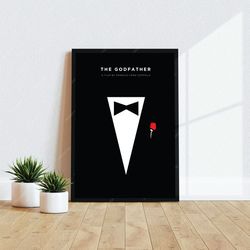 the godfather - movie poster, digital download, minimalist movie poster, wall art print, printable wall art, film poster