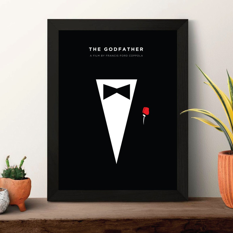 The Godfather  Movie Poster Digital Download Minimalist Movie Poster Wall Art Print Printable Wall  1
