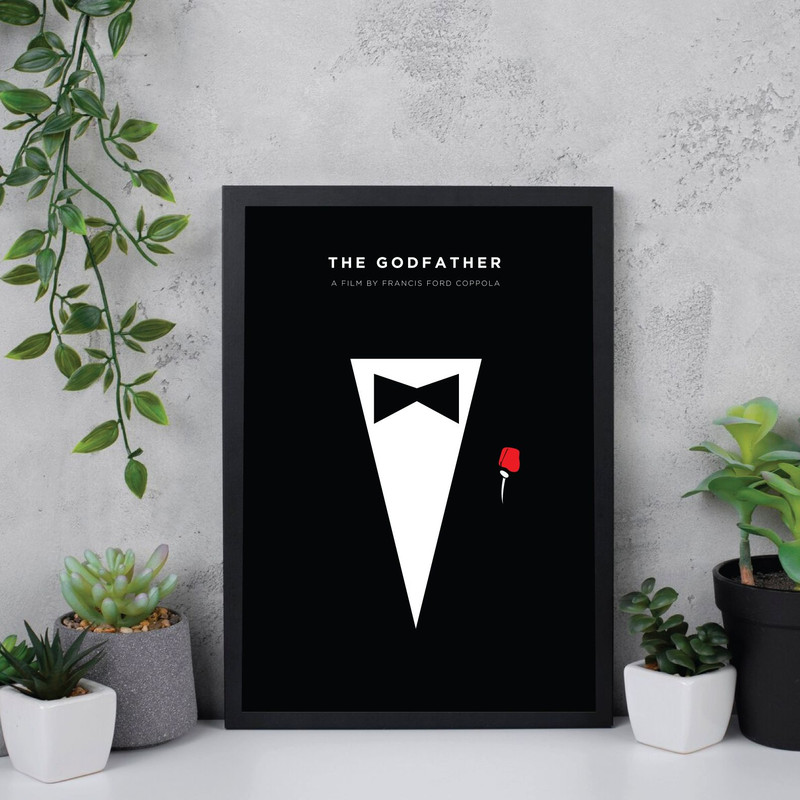 The Godfather  Movie Poster Digital Download Minimalist Movie Poster Wall Art Print Printable Wall  2
