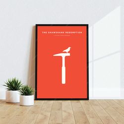the shawshank redemption - movie poster, download, minimalist movie poster, wall art print, printable wall art, film