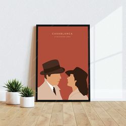 casablanca - movie poster, digital download, minimalist movie poster, wall art print, printable wall art, film poster