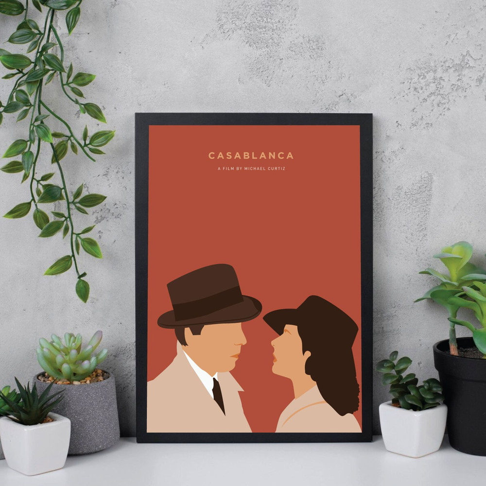 Casablanca  Movie Poster Digital Download Minimalist Movie Poster Wall Art Print Printable Wall Art 1