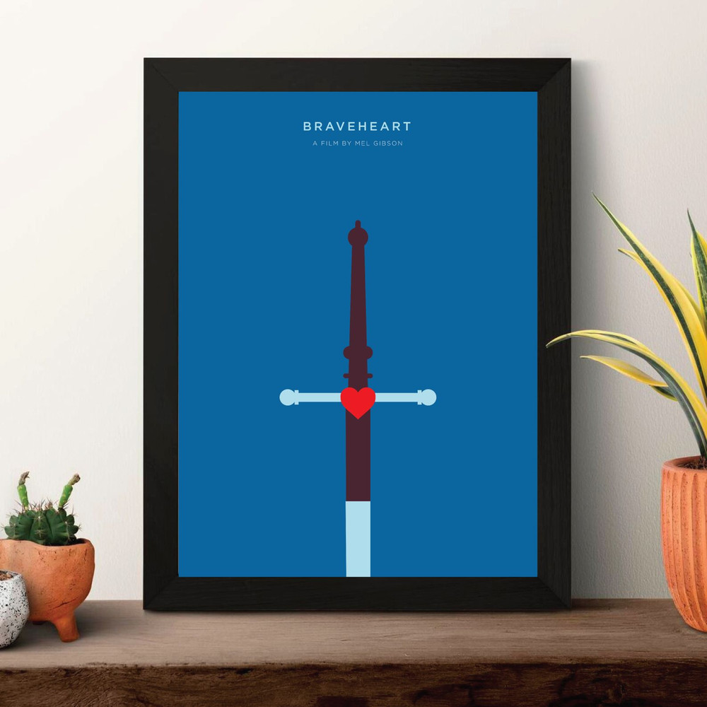 BraveHeart  Movie Poster Digital Download Minimalist Movie Poster Wall Art Print Printable Wall Art 1