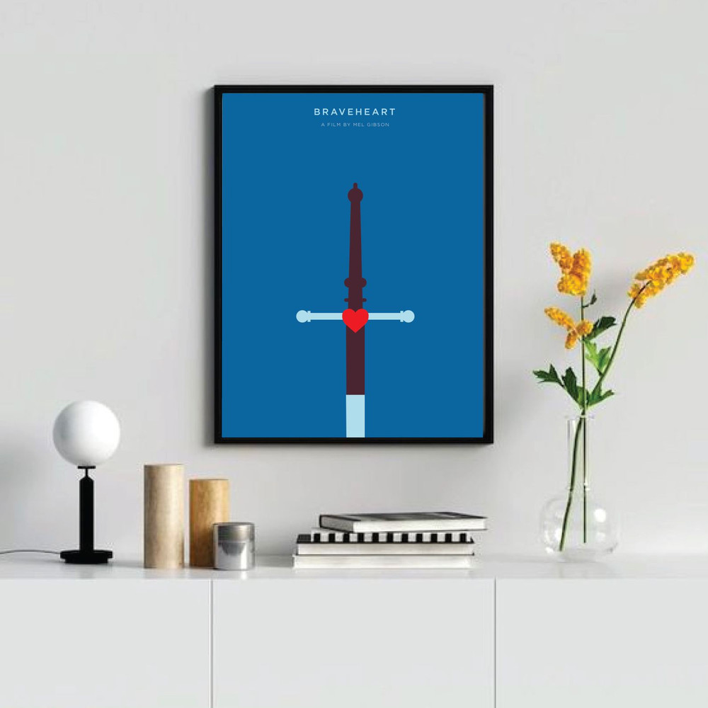 BraveHeart  Movie Poster Digital Download Minimalist Movie Poster Wall Art Print Printable Wall Art 3