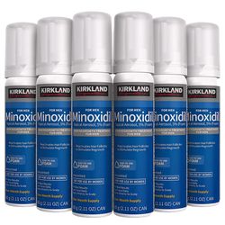 kirkland minoxidil 5% topical foam for men hair regrowth treatment, 6 months supply