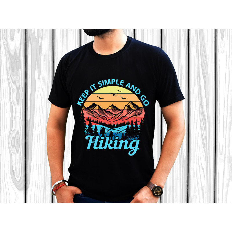 Keep It Simple And Go Hiking T Shirt Design 1
