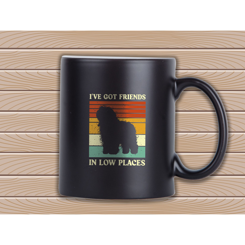 Ive Got Friends In Low Places Bergamasco Sheepdog T Shirt Design 2