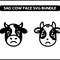 Sad Cow Face Svg Bundle 2