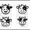 Happy Cow Face Svg Bundle 1