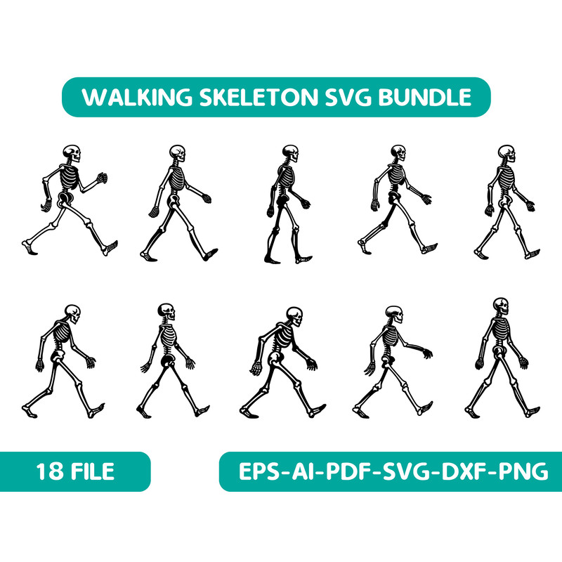 Walking Skeleton Svg 0