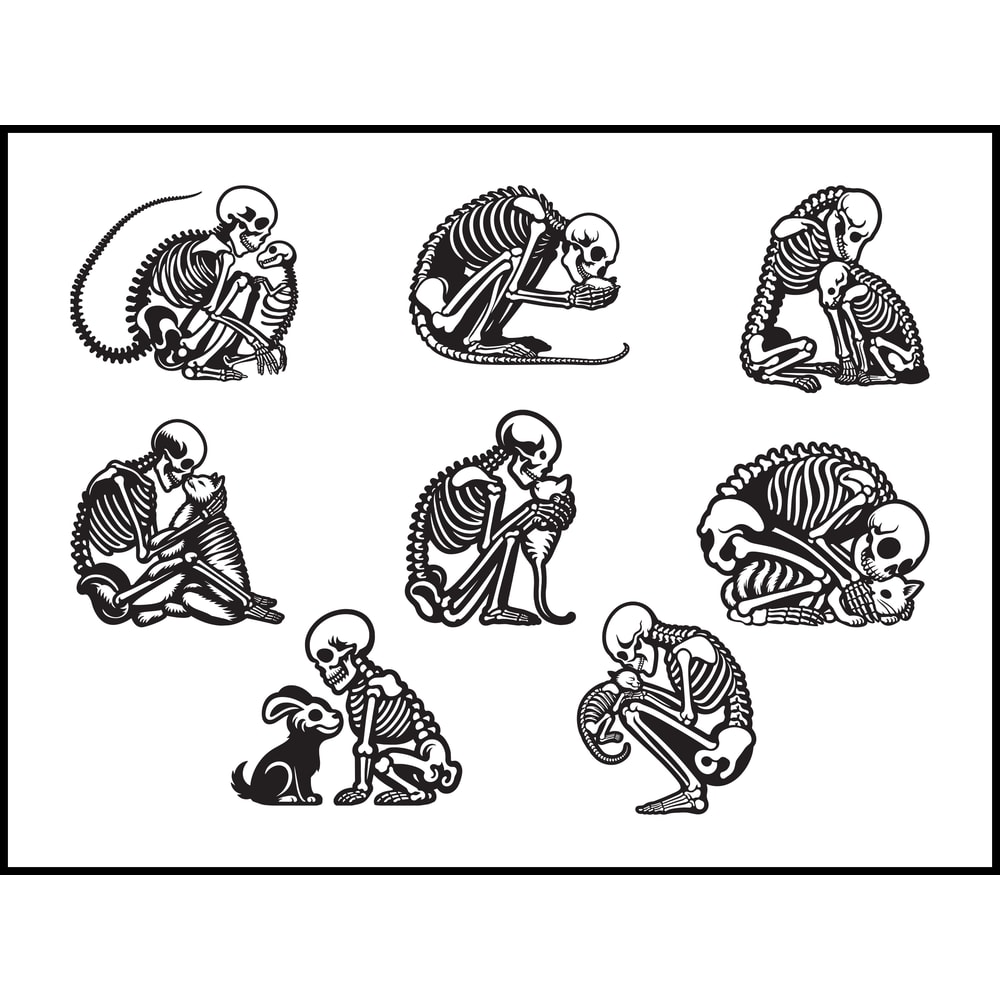 A Nuzzling Skeleton Svg 1