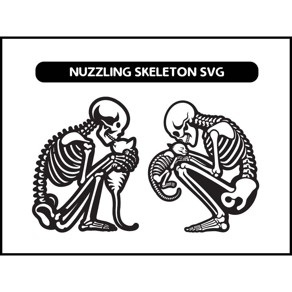 A Nuzzling Skeleton Svg 2