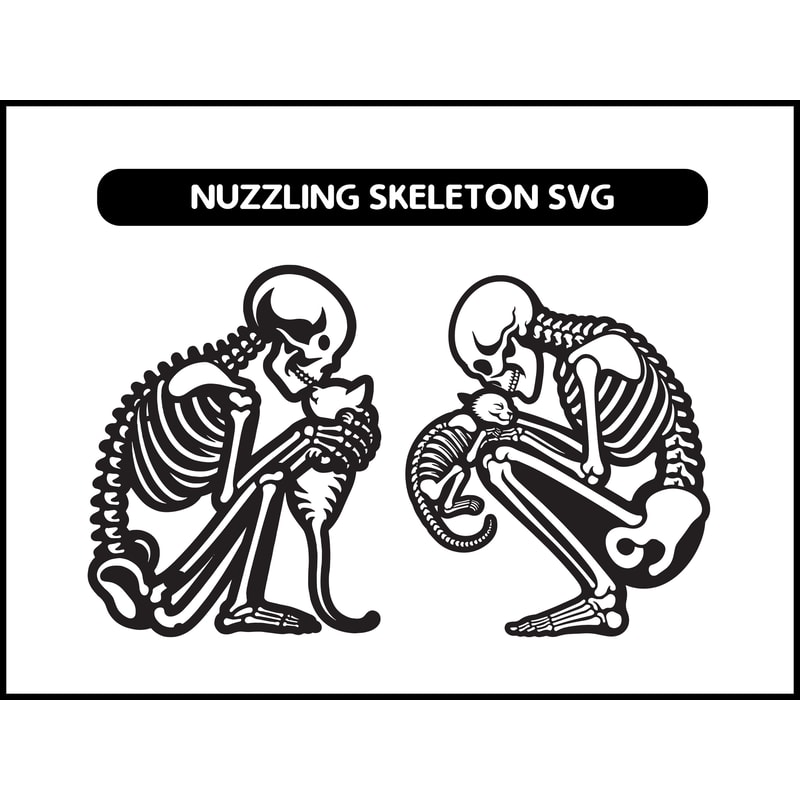 A Nuzzling Skeleton Svg 2