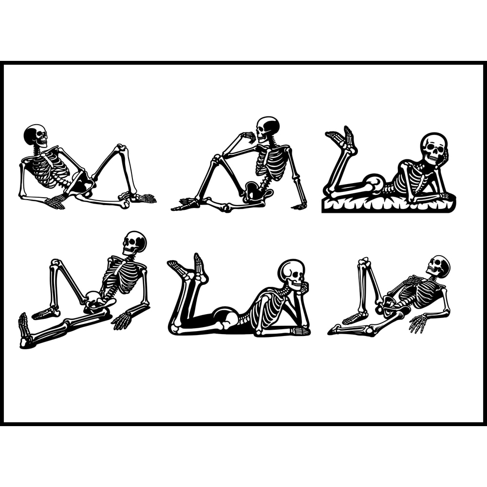 A Lying Down Skeleton Svg 1