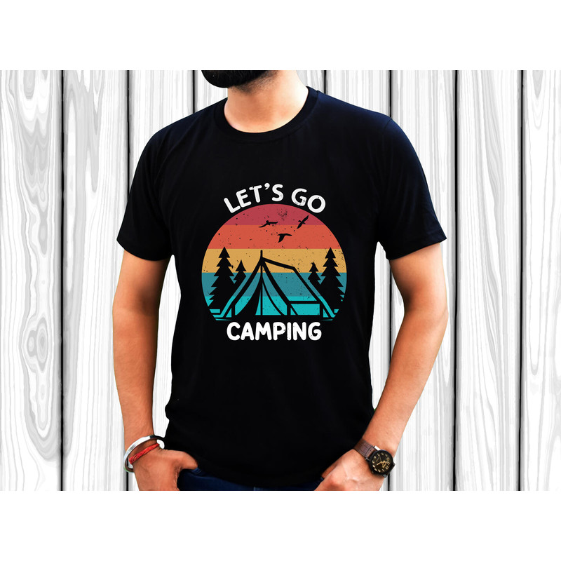 Let S Go Camping T Shirt Design 1