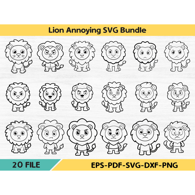 Lion Annoying SVG Bundle 0