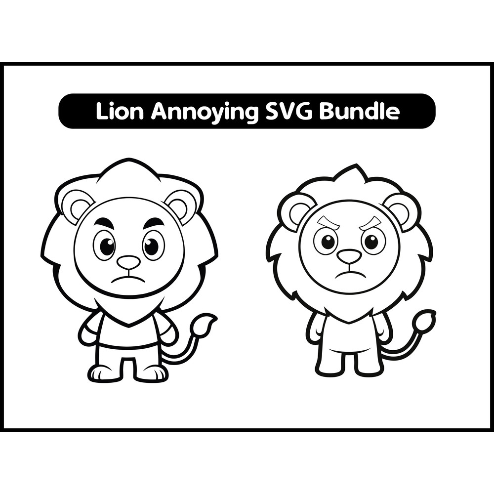 Lion Annoying SVG Bundle 2