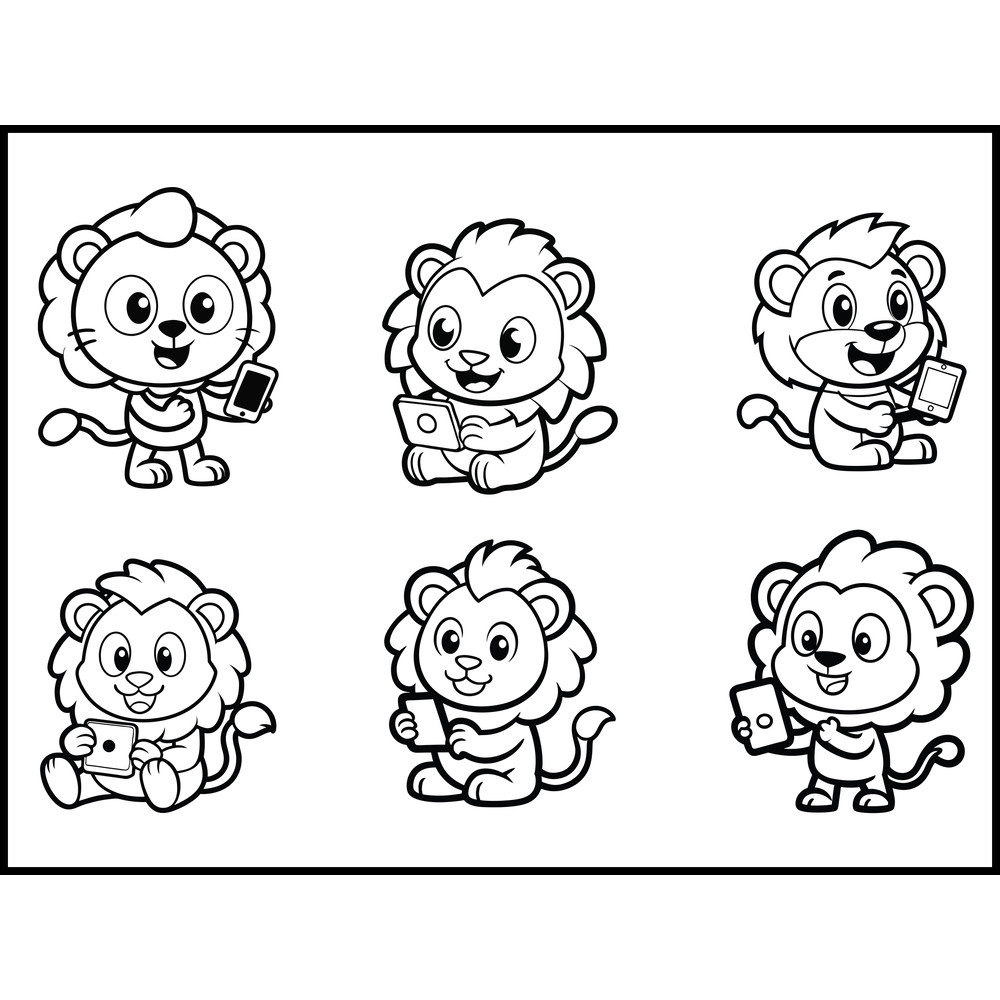 Lion Playing SVG Bundle 1